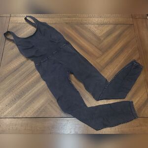 Free People Good Karma Onesie XS/S Washed Black